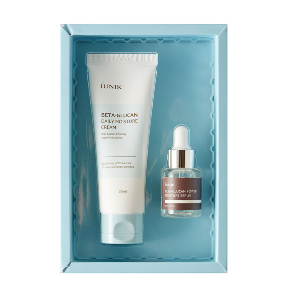 Набір засобів з бета-глюканом (крем і міні-сироватка) IUNIK Beta Glucan Edition Skincare Set - фото №1