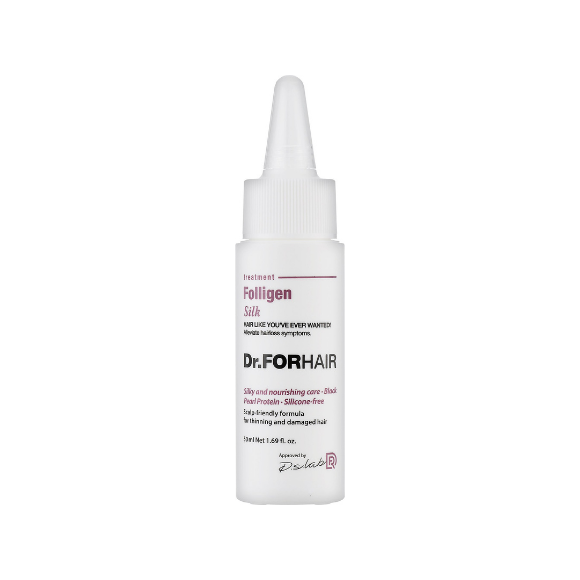 Відновлююча маска - кондиціонер для пошкодженого волосся Dr.FORHAIR Folligen Silk Treatment 50 мл - фото №1