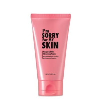 Пінка, що очищає, з вугільним порошком I'm Sorry For My Skin Taupe Bubble Cleansing Foam - фото №1