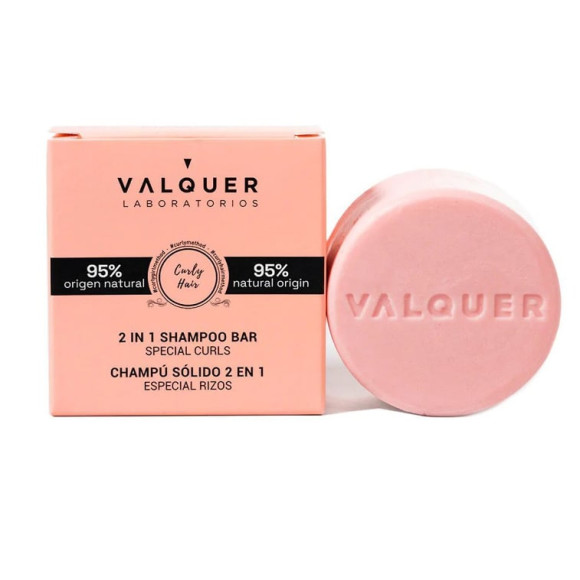 Твердий шампунь + Кондиціонер для кучерявого волосся 2 в 1 Valquer 2 In 1 Shampoo Bar Curly - фото №1
