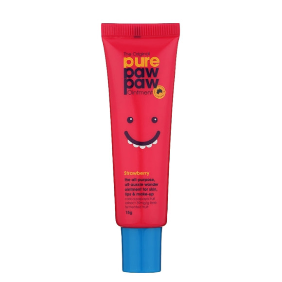 Відновлюючий бальзам для губ з ароматом полуниці Pure Paw Paw Strawberry - фото №1