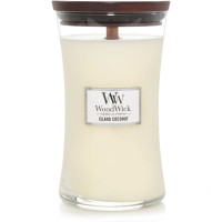 Ароматическая свеча с ароматом кокоса и ананаса Woodwick Large Island Coconut 609 г - фото №1