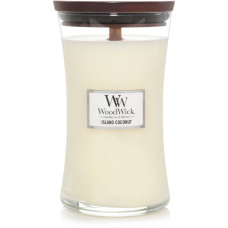 Ароматическая свеча с ароматом кокоса и ананаса Woodwick Large Island Coconut 609 г - фото №1