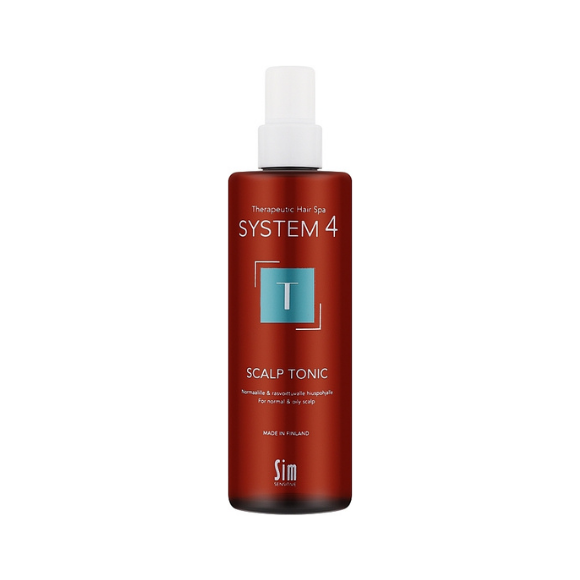 Тонік «Т» для стимуляції росту волосся Sim Sensitive Sim System 4 T Climbazole Scalp Tonic 150 мл - фото №1