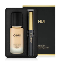 Тональний крем з тінями-олівцем O Hui Ultimate Cover Perfecting Foundation Special Set  - фото №1