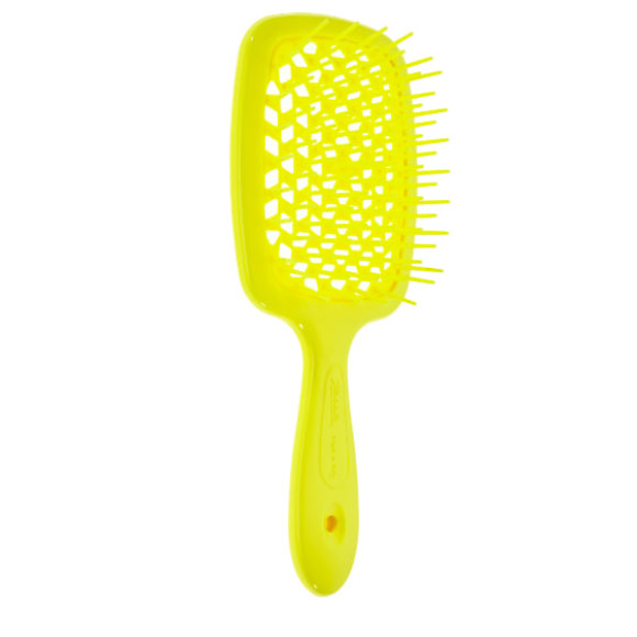 Гребінець для волосся неоновий жовтий Janeke Superbrush Small The Original Italian 1 шт - фото №1