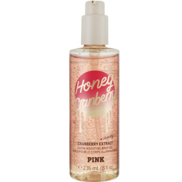 Парфумована олія для тіла Victoria's Secret Pink Honey Cranberry glow boosting body oil 236 мл - фото №1