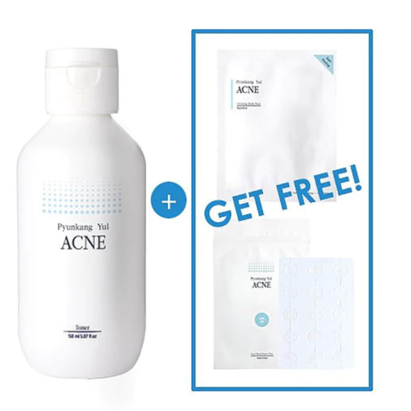Набір для проблемної шкіри  Pyunkang Yul  Acne Toner + Acne Spot Patch Super Thin + Acne Dressing Mask Pack - фото №1