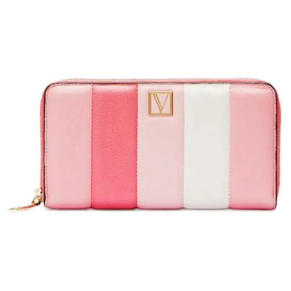 Гаманець жіночий рожевий Victoria's Secret Wallet Multicolor Stripe - фото №1