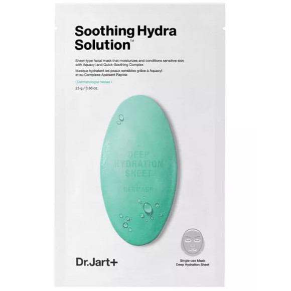Маска зволожувальна з алое вера Dr.Jart+ Dermask Water Jet Soothing Hydra Solution 1 шт - 25 мл - фото №1