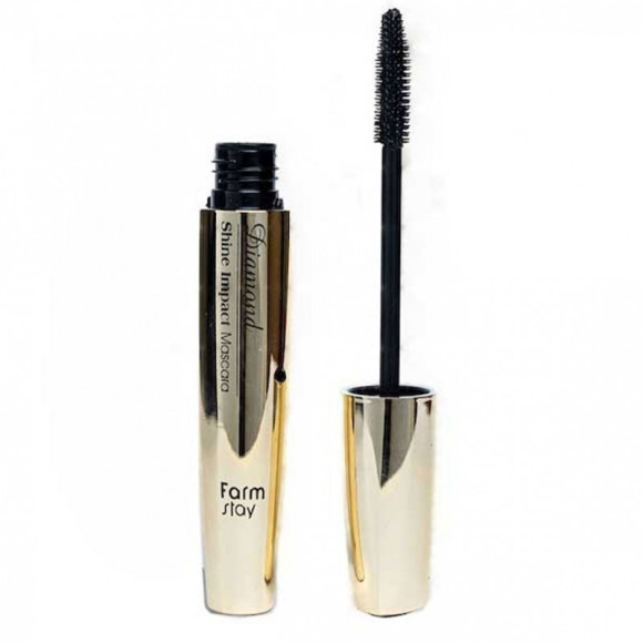 Ультрачорна туш із ефектом глянцю FarmStay Diamond Shine Impact Mascara  - фото №1