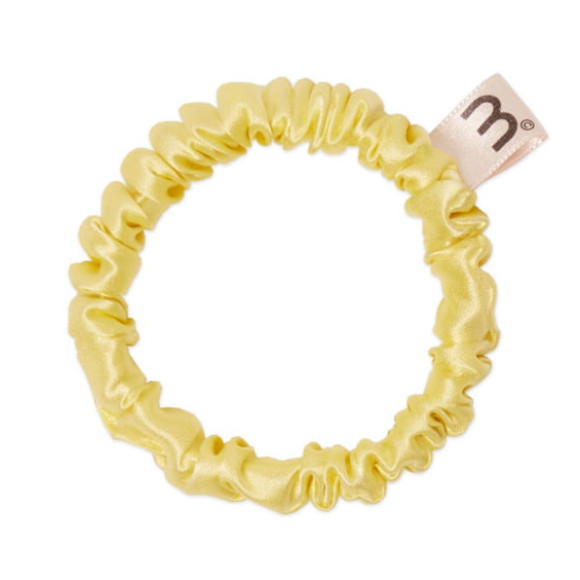 Тонка резинка з натурального шовку жовта Mon Mou hair scrunchie yellow - фото №1
