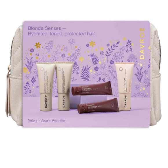 Тонувальний набір для світлого волосся в косметичці Davroe Blonde Senses Traver Pack - фото №1