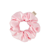 Об'ємна резинка для волосся з натурального шовку рожева Mon Mou pink - фото №1