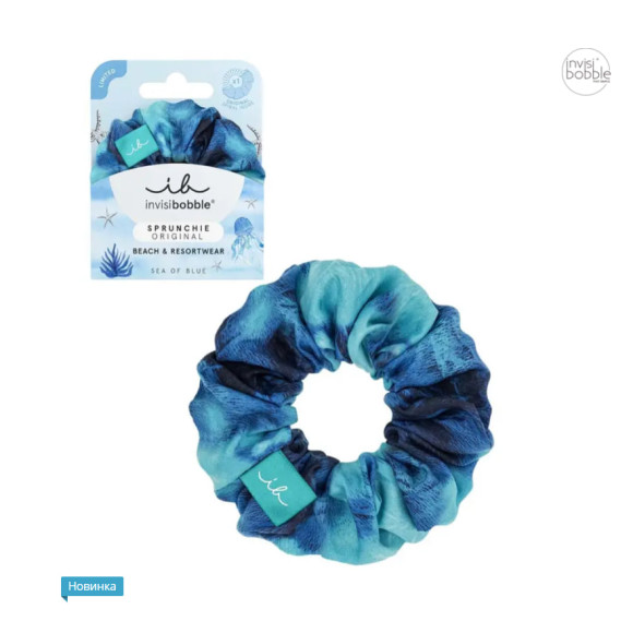 Резинка-браслет для волосся Invisibobble SPRUNCHIE Bikini Sea of Blues - фото №1