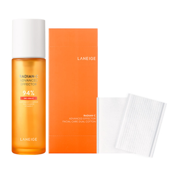 Тонер Laneige radian-c advanced effector facial care dual cotton - фото №1