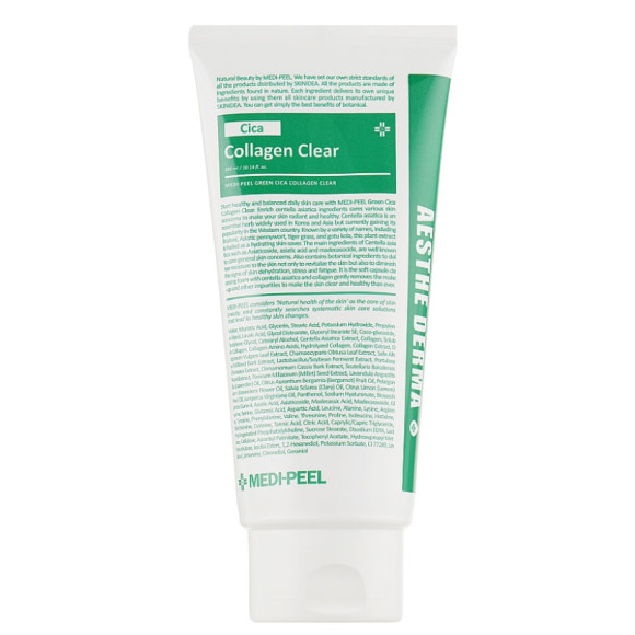 Заспокійлива і глибокоочищуюча пінка Medi-Peel Green Cica Collagen Clear 300 мл - фото №1