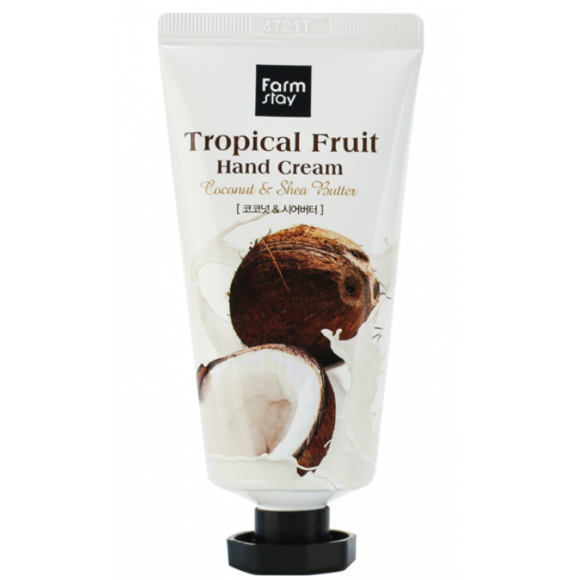 Крем для рук з кокосом і маслом ши FarmStay Tropical Fruit Hand Cream Coconut & Shea Butter - фото №1