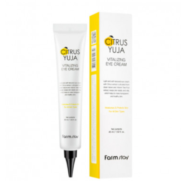 Крем для шкіри навколо очей з екстрактом юдзу FarmStay Citrus Yuja Vitalizing Eye Cream - фото №1