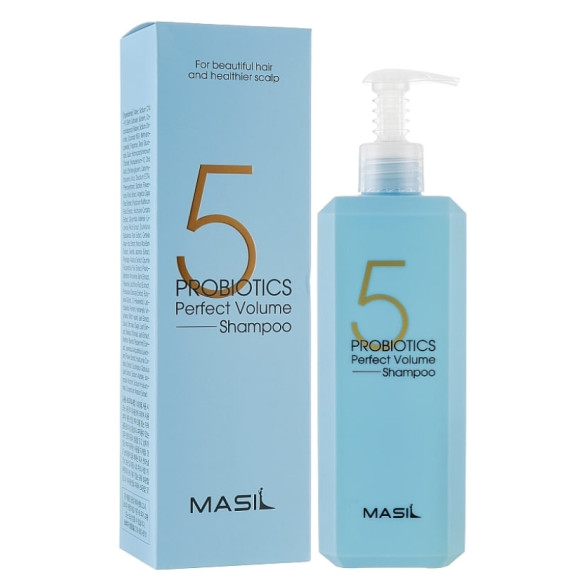 Шампунь із пробіотиками для ідеального об'єму волосся Masil 5 Probiotics Perfect Volume Shampoo - фото №1