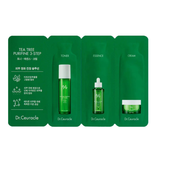 Набір пробників тонер, сироватка та крем серії з чайним деревом Dr. Ceuracle Tea Tree set - фото №1