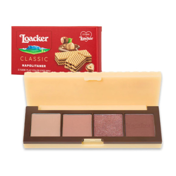 Палетка тіней Etude House & Loacker Classic Napolitaner Play Color Eyes Mini Kit Eyeshadow Palette - фото №1