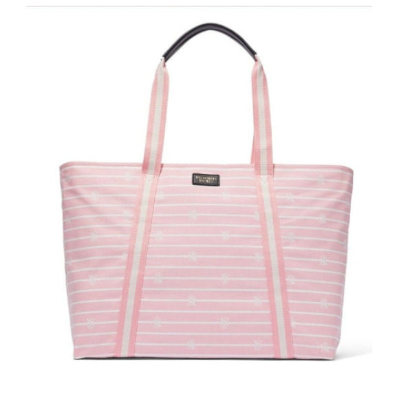Пляжна сумка Victoria's Secret Cotton Pink Stripe - фото №1
