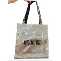 Срібляста сумка Victoria's secret Pink Silver bag - фото №1