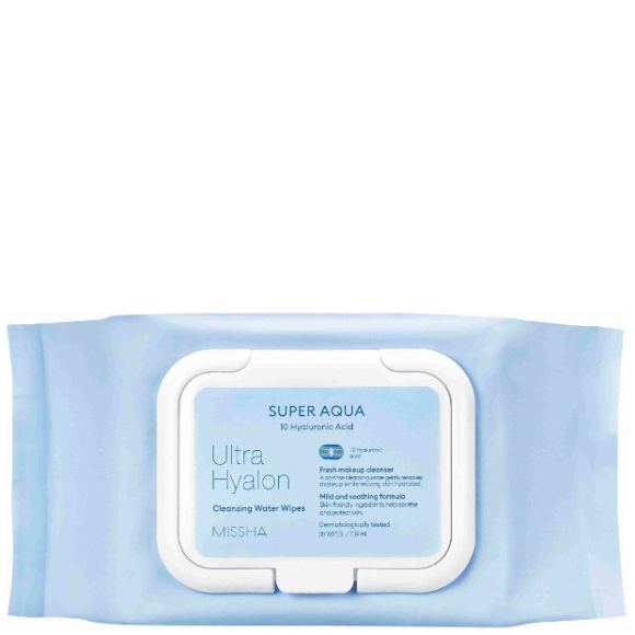 Очищувальні серветки Missha Super Aqua Ultra Hyalron Cleansing Water Wipes  - фото №1