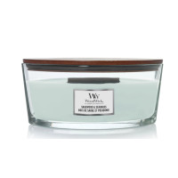 Ароматична свічка з нотами шавлії, океану та кедра Woodwick Ellipse Sagewood & Seagrass 453  - фото №1