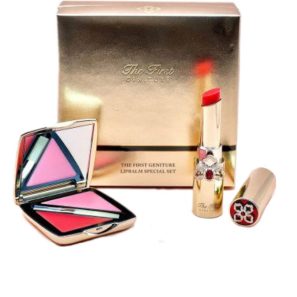 Бальзам для губ червоний + палетка бальзамів для губ O Hui the first geniture lip balm special set - Red - фото №1