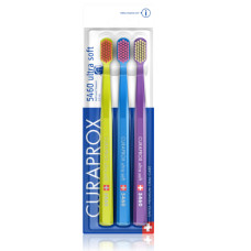 Набор из трёх зубных щёток Curaprox 5460 Ultra Soft Kit - фото №1