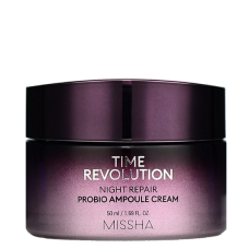 Нічний омолоджуючий ампульний крем Missha Time Revolution Night Repair Probio Ampoule Cream  - фото №1