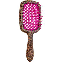 Гребінець для волосся леопард з рожевим Janeke 1830 Superbrush Leopard Pink - фото №1