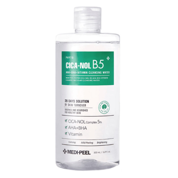 Заспокійлива міцелярна вода Medi-Peel Phyto Cica-Nol B5 AHA BHA Vitamin Calming Cleansing Water 500 мл - фото №1