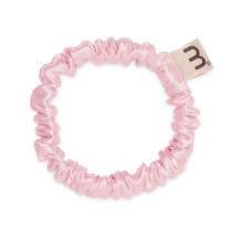 Тонка резинка з натурального шовку рожева  Mon Mou hair scrunchie pink - фото №1