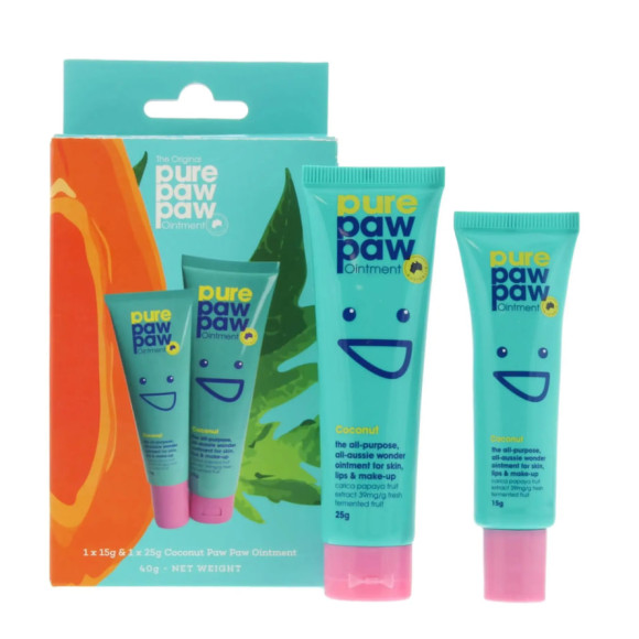 Набір відновлюючих бальзамів для губ Pure Paw Paw Duo Coconut - фото №1