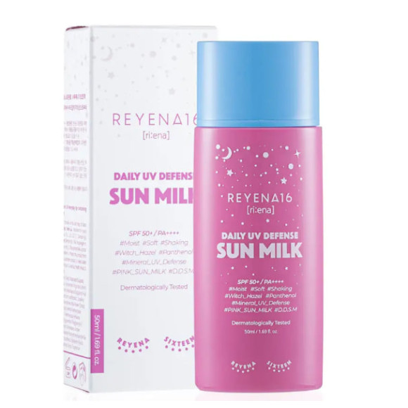 Сонцезахисне молочко для обличчя SPF50 + / PA++++ Reyena16 Daily UV Defense Sun Milk - фото №1