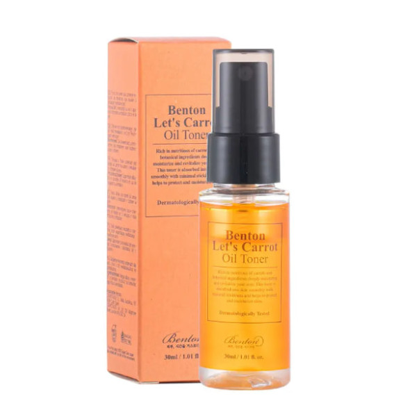Двухфазный тонер с маслом моркови Benton Let's Carrot Oil Toner 30 ml - фото №1