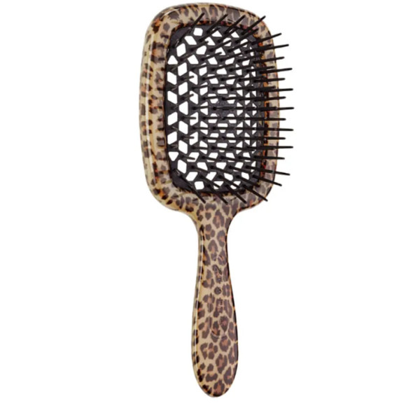 Гребінець для волосся колір леопард Janeke 1830 Superbrush Leopard Black - фото №1