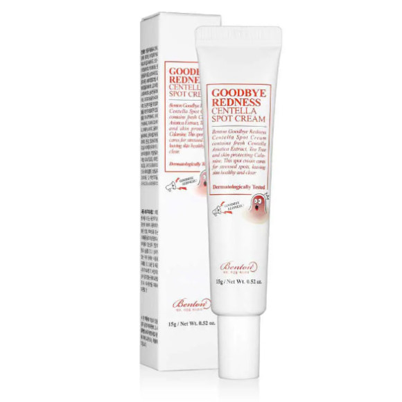 Протизапальний точковий крем з центелою азіатською Benton Goodbye Redness Centella Spot Cream 15 мл - фото №1