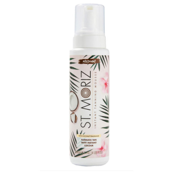Мус-автозасмага для тіла з кокосовим маслом для світлої шкіри St Moriz Coconut Instant Tanning Mousse Medium 300 мл - фото №1
