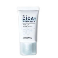 Сонцезахисний крем для чутливої проблемної шкіри INNISFREE Mild Cica-Sunscreen Tone-up SPF50+ pa++++ 20 мл - фото №1