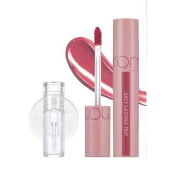 Глянцевий тінт для губ і блиск Rom&nd 25 Bare Grape Juicy Lasting Tint Set - фото №1