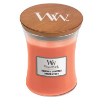 Ароматическая свеча с ароматом тамаринда Woodwick Medium Tamarind and Stonefruit - фото №1
