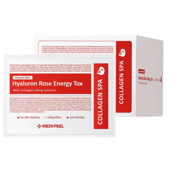 Омолоджуюча маска для обличчя з трояндою Medi-Peel Hyaluron Rose Energy Tox Ampoule Mask 1 шт - 30 мл - фото №1