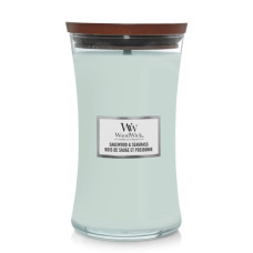 Ароматична свічка з нотами шавлії, океану та кедра Woodwick Large Sagewood & Seagrass 609 г - фото №1
