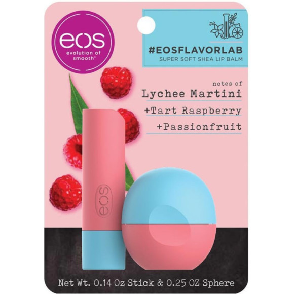 Набір бальзамів для губ «лічі та мартіні» EOS Flavorlab Lychee Martini Lip Balm Sphere and Stick - фото №1