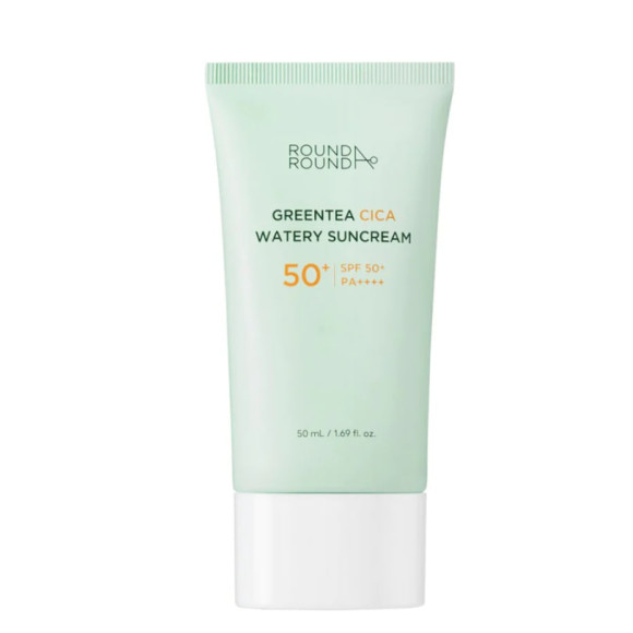 Сонцезахисний крем Round A'Round Green tea Cica Watery Sun Cream 50 мл - фото №1