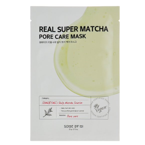 Тканинна маска з чаєм матча Some By Mi Real Super Match Pore Care Mask  - фото №1